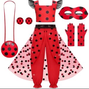 Kids Ladybug Superhero Costume Set 3T